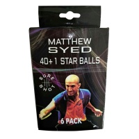 Matthew Syed 1 Star 6pk Table Tennis Balls